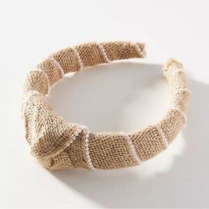 Anthropologie Embellished Woven Jute
Knot Headband